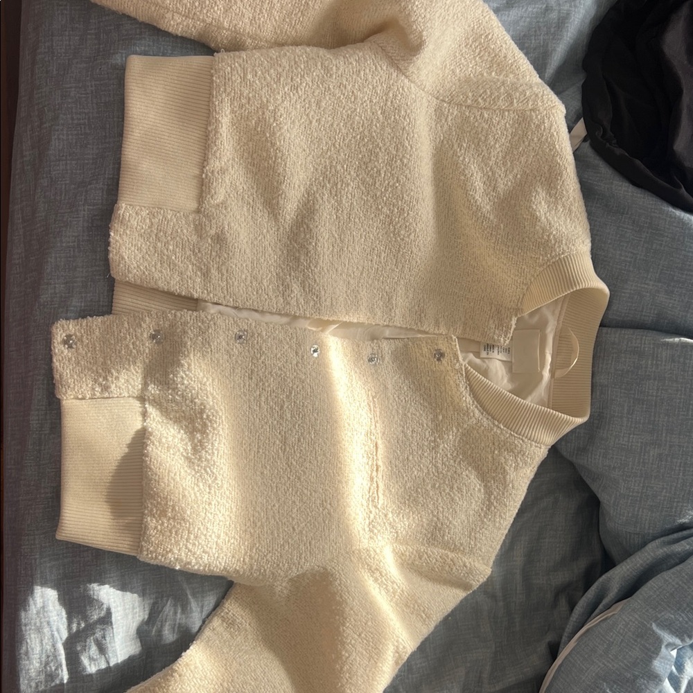 H&M Cream Teddy Jacket for Women